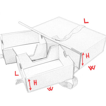 SELF-ASSEMBLY BOXES WITH TWO DRAWERS “Lippi”